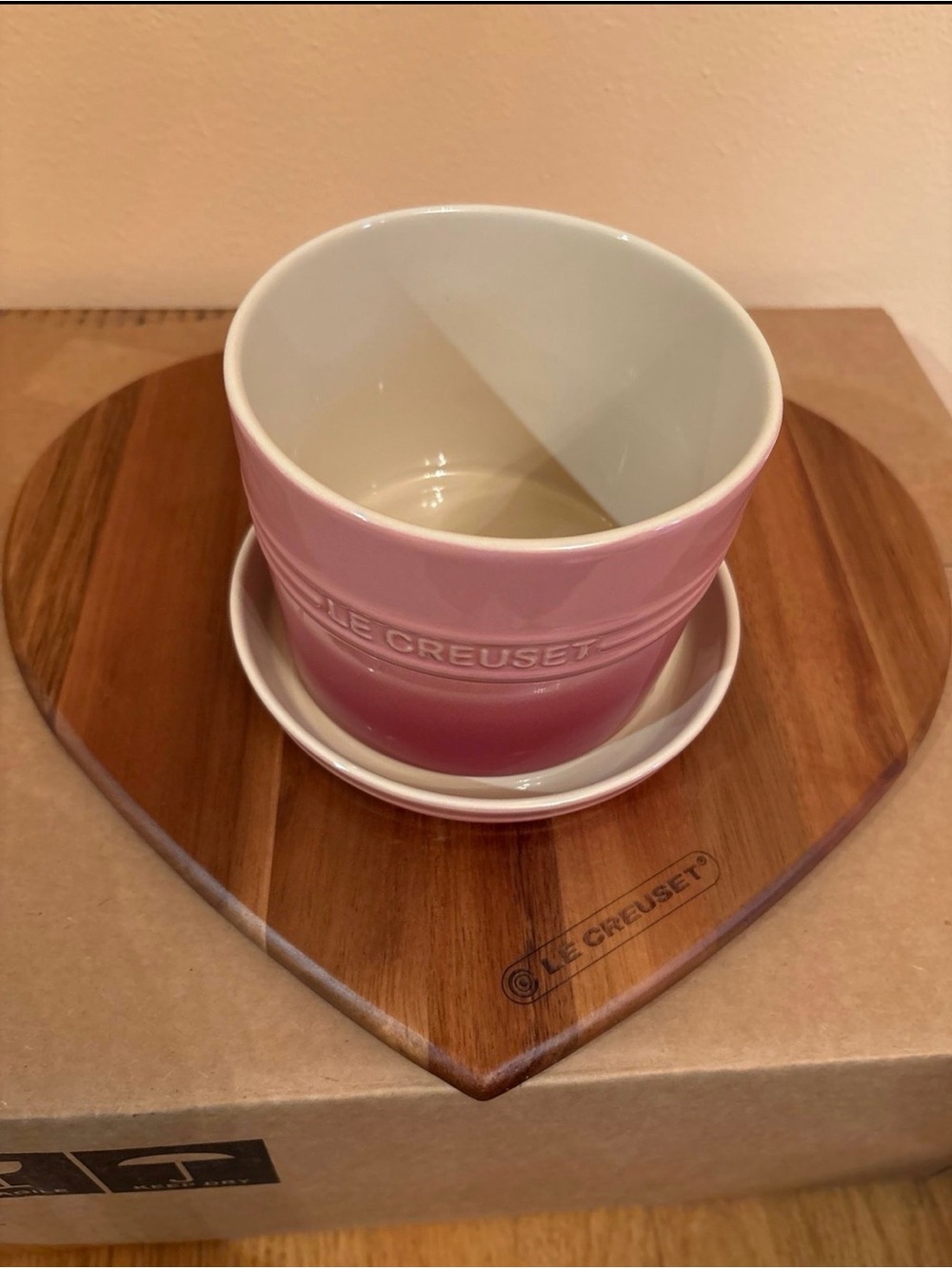 Le Creuset Rose Quartz Glazed Stoneware Herb Planter with Tray - Picture 3 of 8
